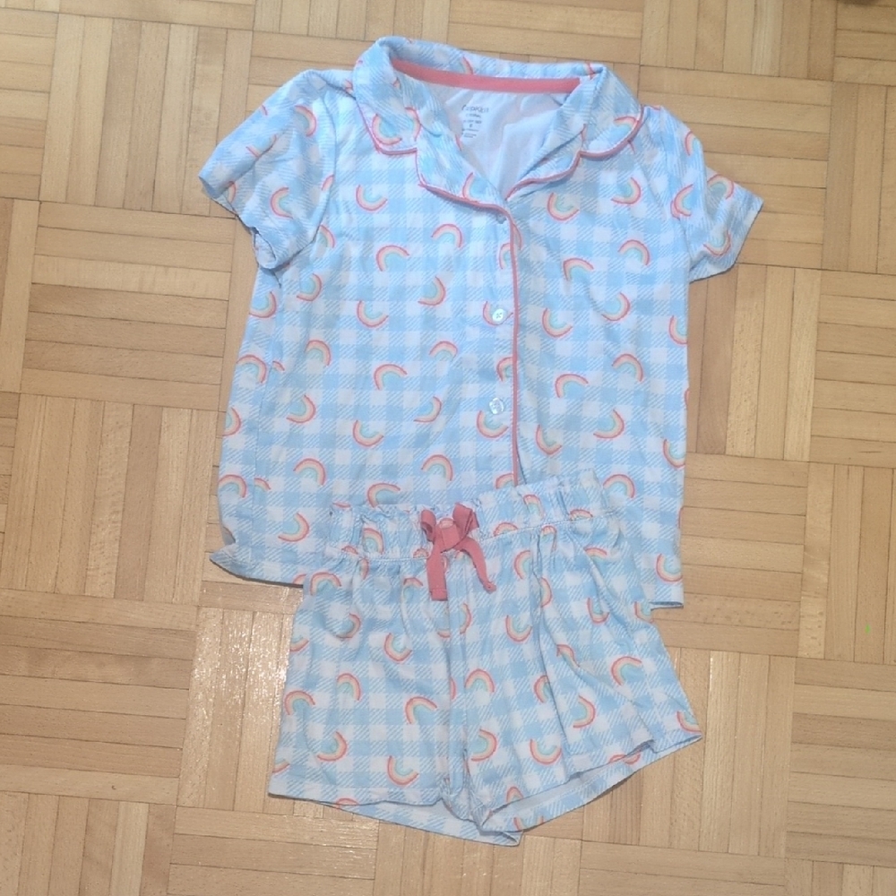 GAP Kids Rainbow Pajama Set - Light Blue and Pink